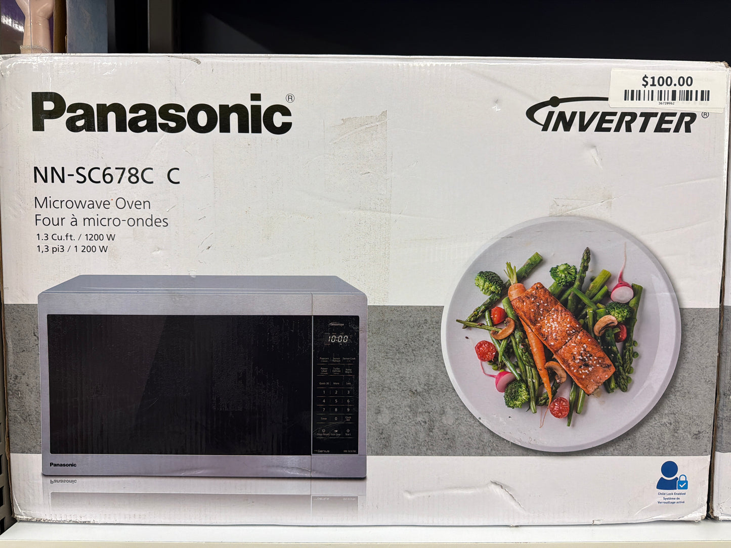 Panasonic NN-SC678C Inverter Microwave Oven 

 1.3 cu. ft., 1200W product image
