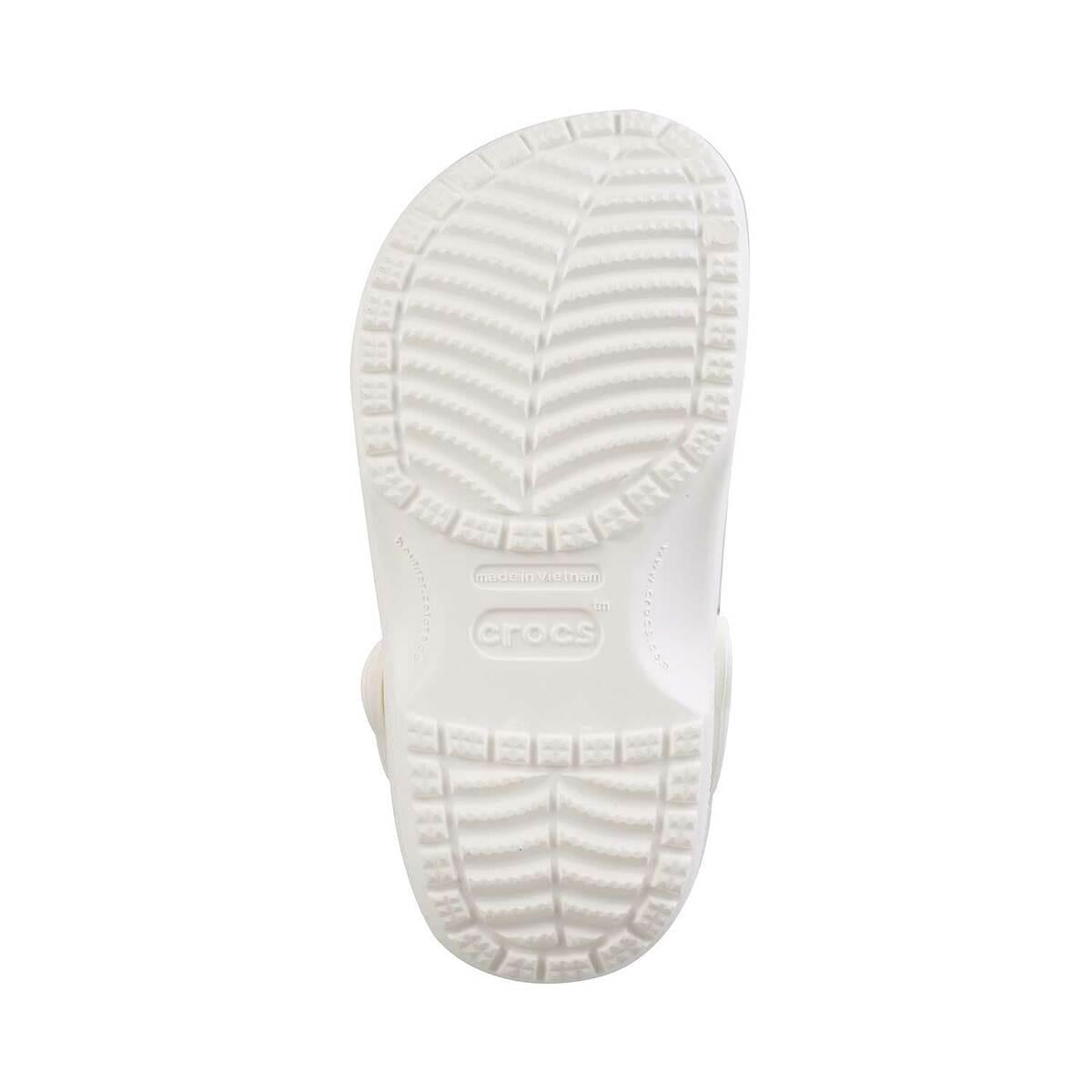 Crocs Unisex-Child Classic Clogs, White/White, 1 Little Kid