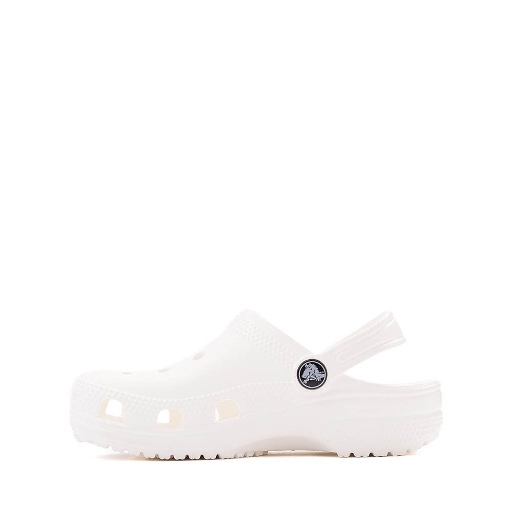Crocs Unisex-Child Classic Clogs, White/White, 4 Big Kid