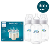 Philips Avent Anti-colic Baby Bottles, 11oz, 3pk, Clear, SCY106/03