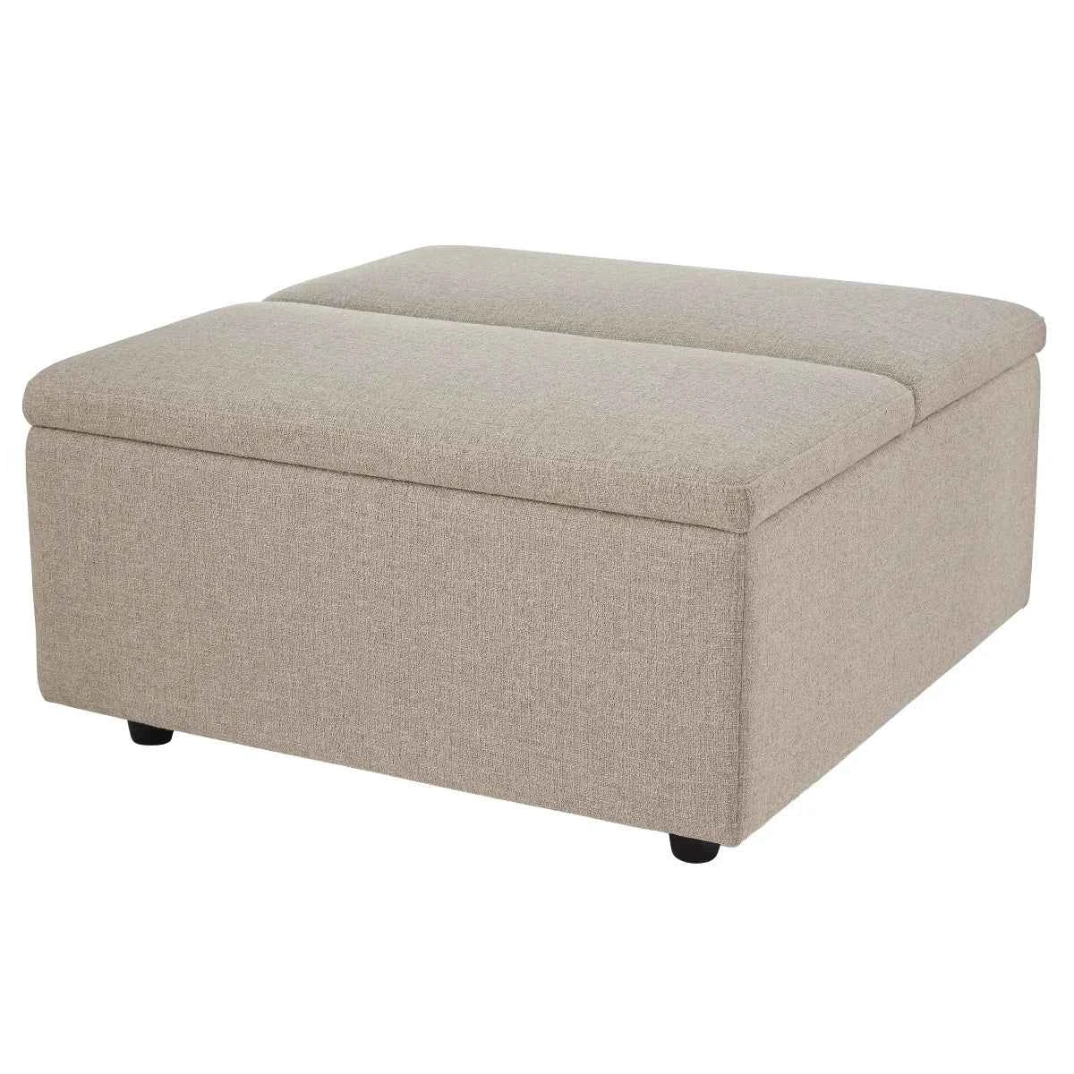 Aiden & Ivy Fabric Storage Ottoman – Modern Upholstered Footrest with Hidden Storage