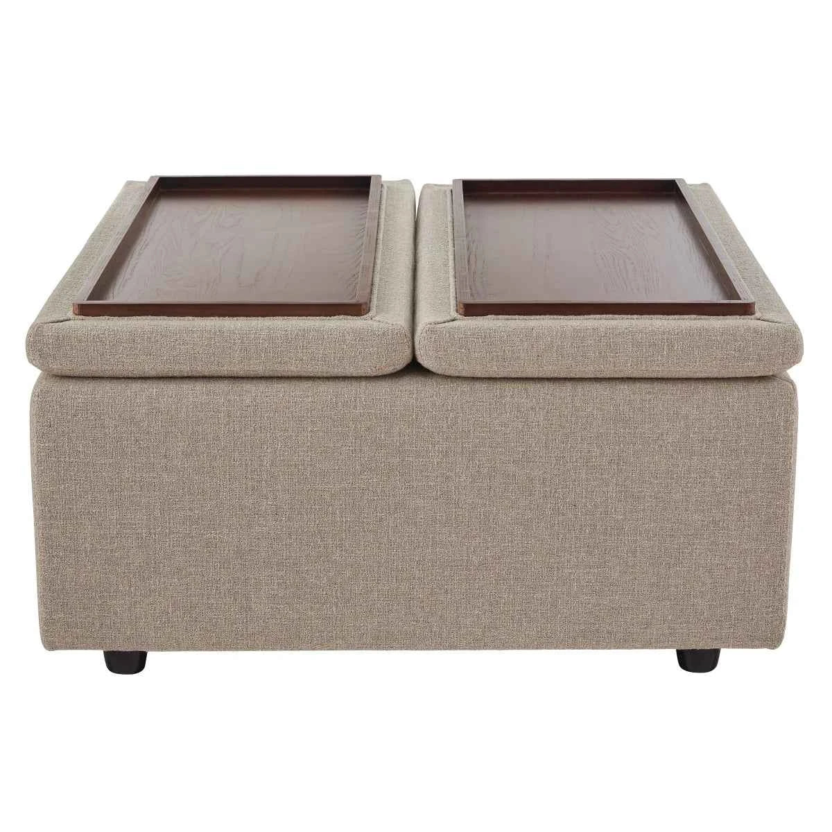 Aiden & Ivy Fabric Storage Ottoman – Modern Upholstered Footrest with Hidden Storage