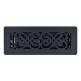 Manor House Black Low Profile Scroll Design Floor Registers – 3-Pack