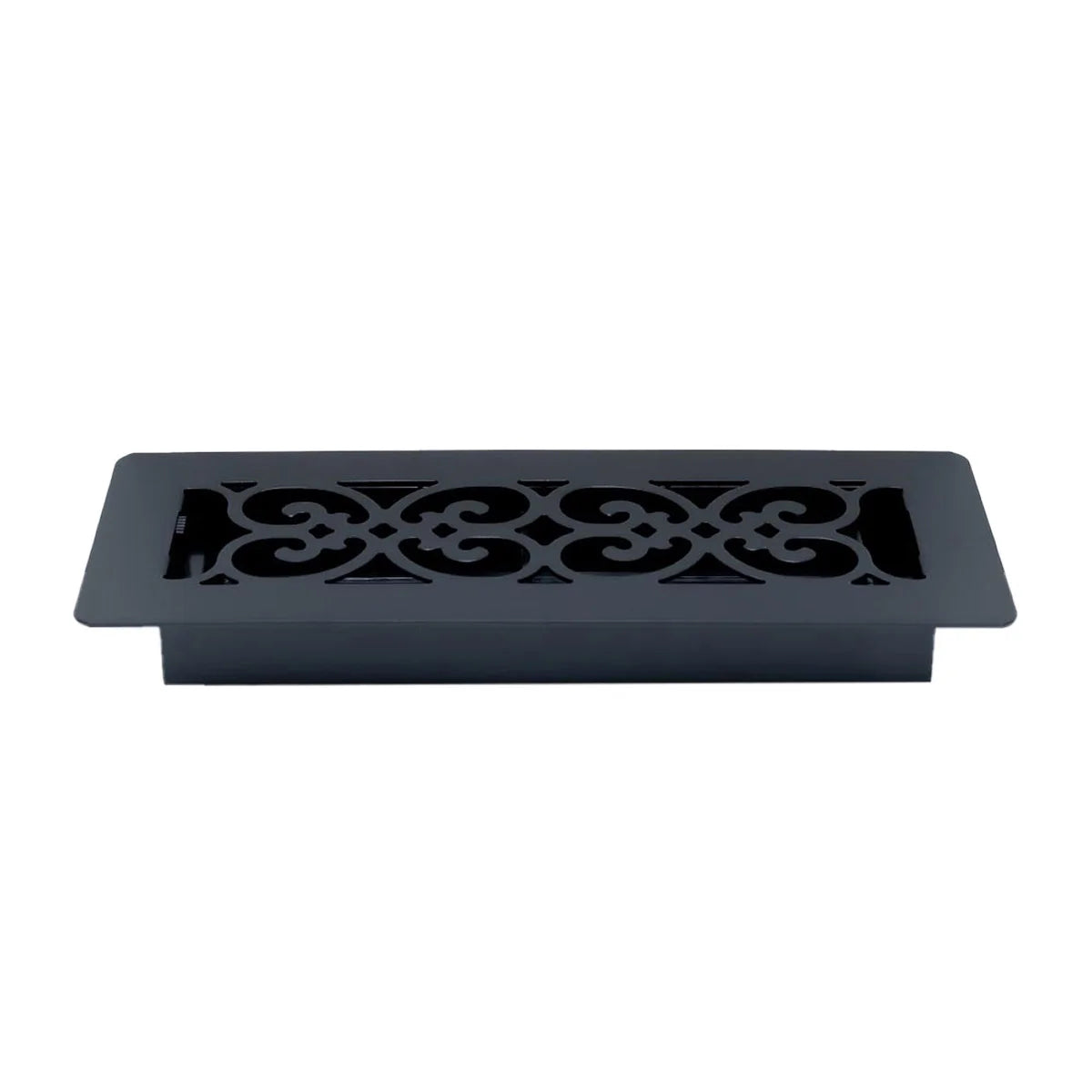 Manor House Black Low Profile Scroll Design Floor Registers – 3-Pack