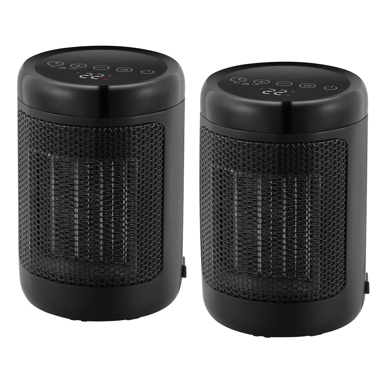 OmniHeat Digital Ceramic Personal Heater – 2-Pack, Adjustable Temperature & Compact Design