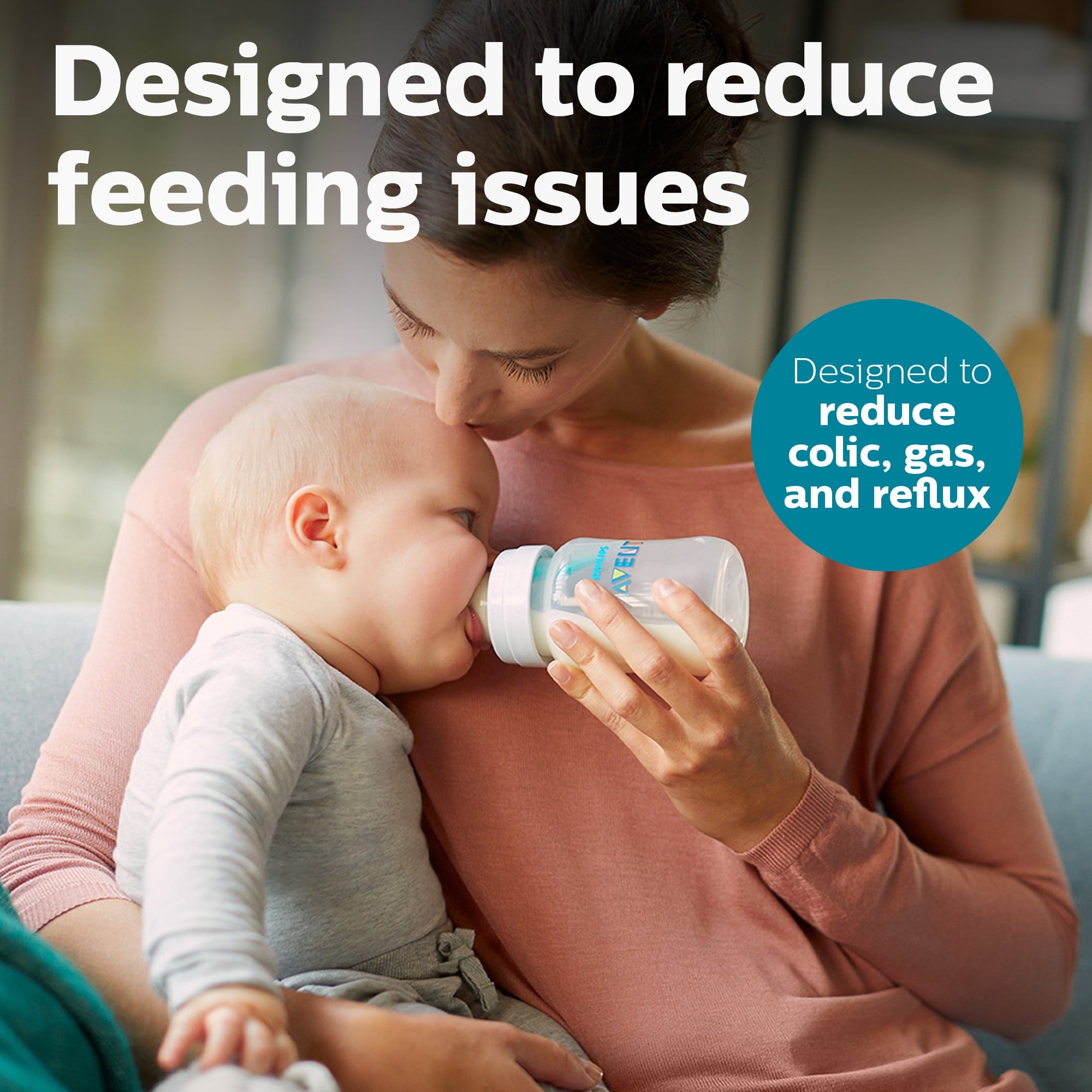 Philips Avent Anti-colic Baby Bottle with AirFree Vent with Turtle Design, 9oz, 3pk, SCY703/78