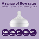 Philips Avent Natural Baby Bottles with Natural Response Nipples (Medium Flow, Flow 3), 9oz, 3-Pack, SCY903/93