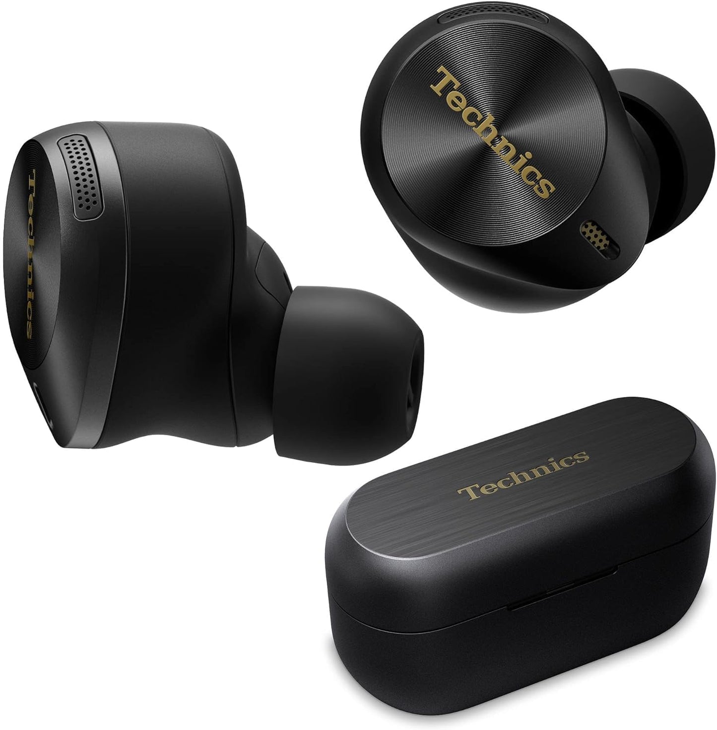 Technics Premium Hi-Fi True Wireless Bluetooth Earbuds with Advanced Noise Cancelling, 3 Device Multipoint Connectivity, Hi-Res Audio + Enhanced Calling Wireless Earbuds - EAH-AZ80-K (Black)