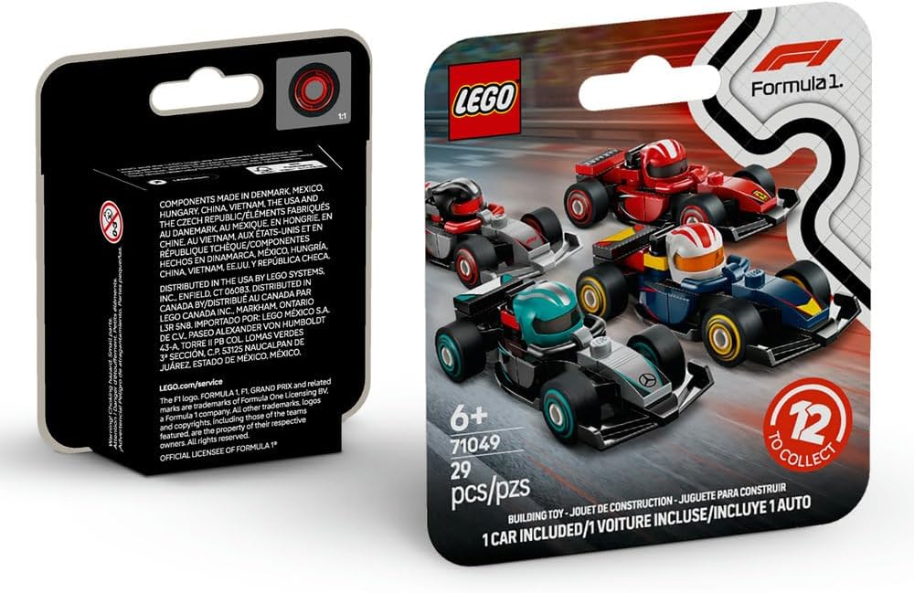 LEGO F1 Collectible Race Cars Building Kit 71049 – Formula 1 Racing Fun