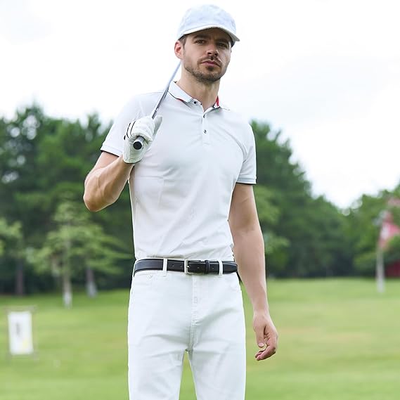 Roots Men’s Leather Belt – Premium Genuine Leather Classic Everyday Belt