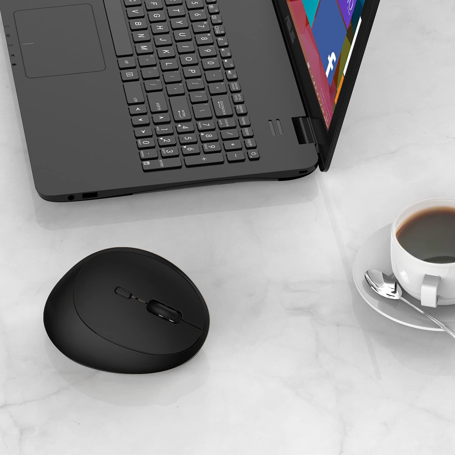 Jelly Comb Ergonomic Vertical Wireless Mouse – Comfortable, Anti-Strain Computer Mouse