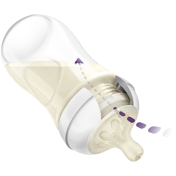 Philips Avent Natural Baby Bottles with Natural Response Nipples (Medium Flow, Flow 3), 9oz, 3-Pack, SCY903/93