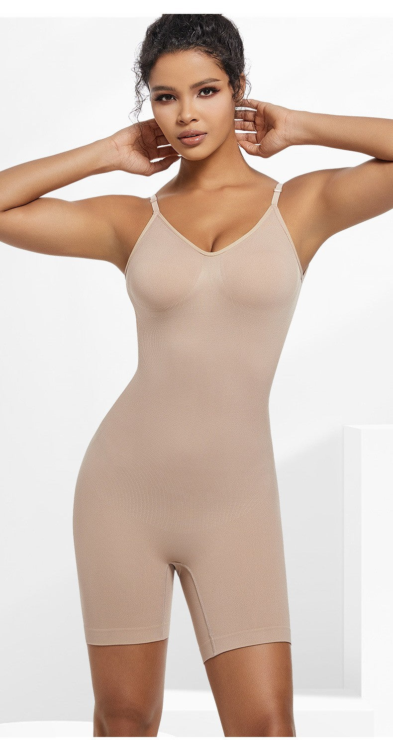 2-Pack Seamless Shapewear Bodysuits - Adjustable Tummy Control & Butt Lifting