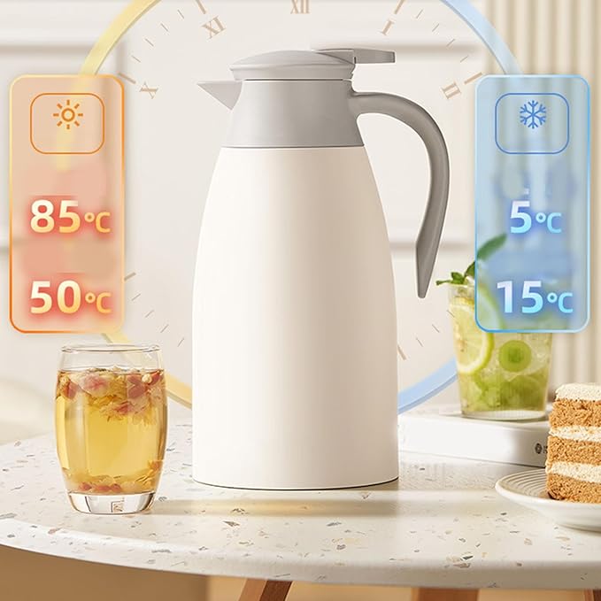 2L Stainless Steel Thermal Water Kettle – Double Wall Vacuum Insulated with High-Strength Handle