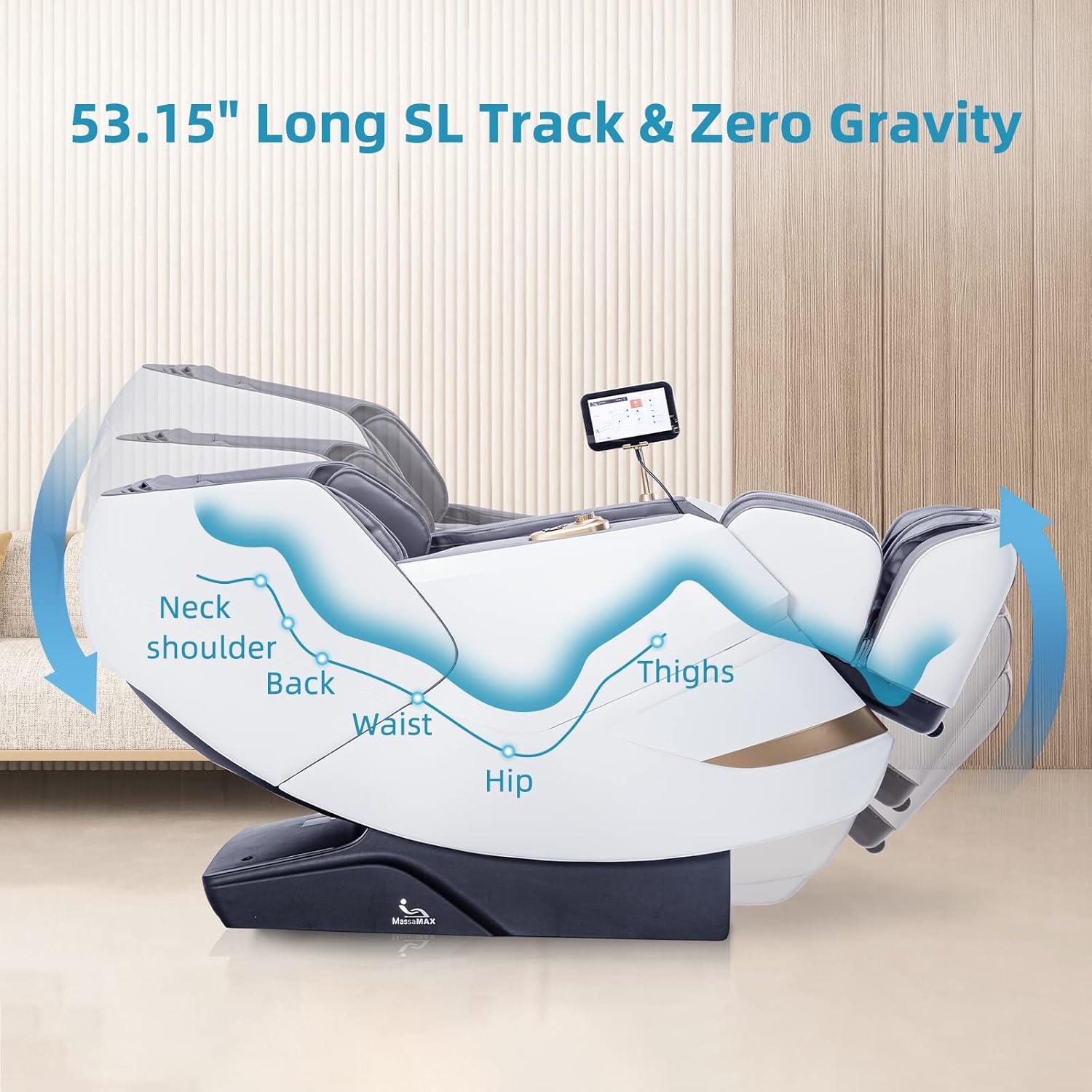 Massa Max MT339 4D Full-Body Smart Massage Chair with Zero Gravity & SL Track