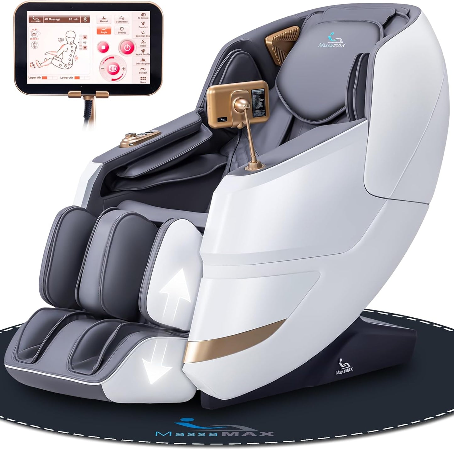 Massa Max MT339 4D Full-Body Smart Massage Chair with Zero Gravity & SL Track
