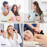 Gua Sha Massage Tool,Black Guasha Board Facial Tool,Skin Care Massager,Natural Jade Stone for Face,Eyes,Neck & Body-Spa Relaxing Meditation,Traditional Acupuncture Therapy Fight Against Aging