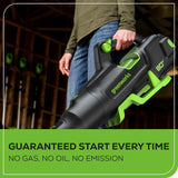 Greenworks 80V Cordless Leaf Blower Kit – 800 CFM, 200 MPH, Includes 4Ah Battery & Charger