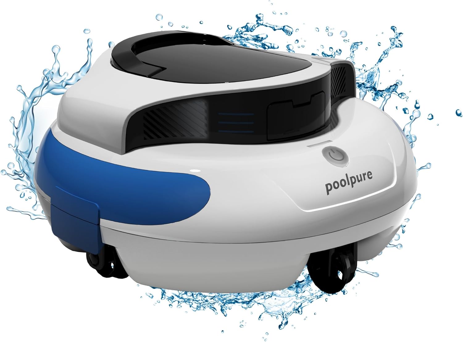 POOLPURE Wireless Pool Robot Cleaner 100 Min Runtime Self-Parking