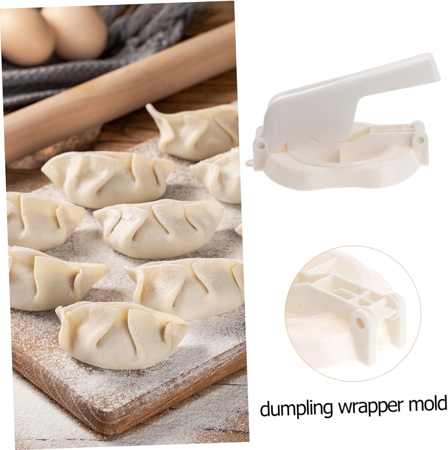 Dumpling & Pastry Skin Presser – Manual Food Press Tool for Dumplings, Empanadas, Ravioli & Pastries