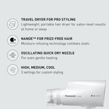 Panasonic EH-NA2C Nanoe Compact Hair Dryer – White
