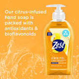 Zest Lemon Peel and Agave Liquid Hand Soap - Invigorating and Energizing Ingredients Refresh, Moisturize and Soothe your Skin - 11.25 Fl Oz