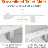 Amazon Basics Non-Electrical Slim Toilet Bidet – Adjustable Water Flow for Personal Hygiene
