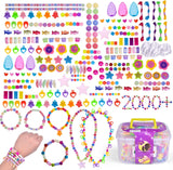 FUN LITTLE TOYS Pop Beads Jewelry Making Kit – 2000+ PCS DIY Bracelet & Necklace Set for Girls Ages 6+