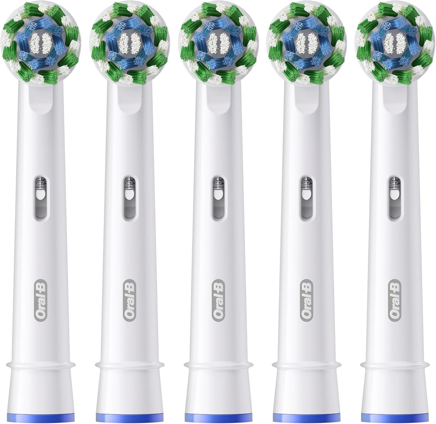 Oral-B Genuine Replacement Brush Heads, Cross Action, Refills For Oral-B Electric Toothbrushes, White, 5 Count