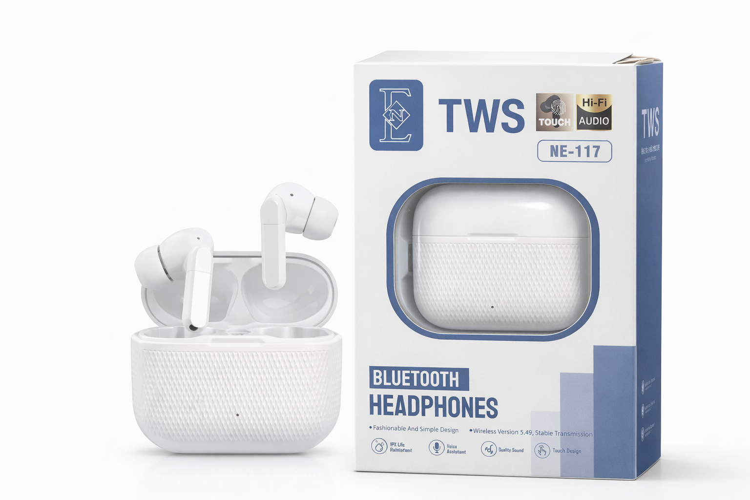 NE-117 Bluetooth Wireless Headphones – HiFi Audio with Touch Controls