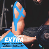 Physix Gear Sport Kinesiology Athletic Tape – 2 Pack (2 in x 16.5 ft Rolls) – Premium Support for Muscles & Joints