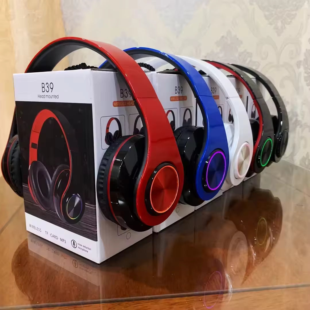 B39 Wireless Headphones – Over-Ear with Noise Reduction & TF Card Slot
