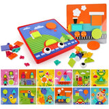 BeebeeRun Creative Geometry Set – Button Art with Storage Box
