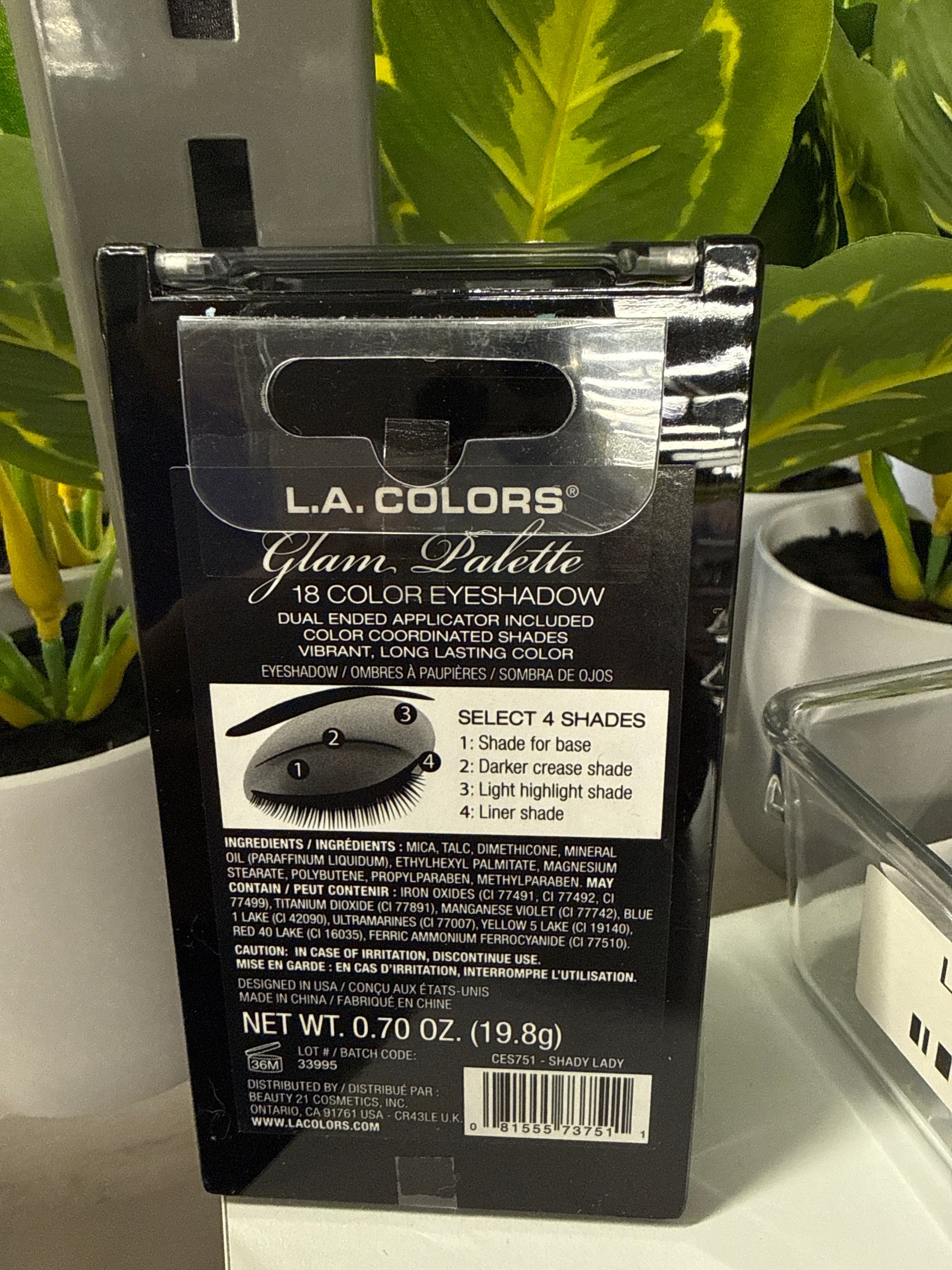 L.A. Colors Eyeshadow Palette CES751 “Shady Lady” – 24 Highly Pigmented Shades, Blendable & Long-Lasting