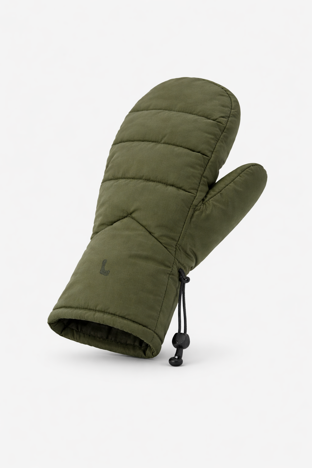 LOLE Downlite Outdoor Green Puffer Mittens – Warm Insulated Winter Gloves (LG/XL)