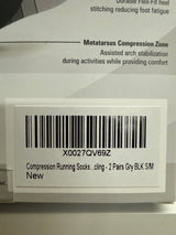 Physix Gear Sport Stamina Compression Socks – Low-Cut Edition (Size:S/M) (2 Pairs)