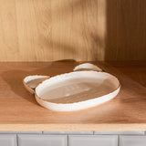 Porcelain Serving Plate – 7 x 7.8 x 1 Inches, Sandy Color, Durable & Elegant