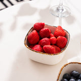 Porcelain Salad Bowls Set Of 6 - Serving Bowl for Desserts, Ice Cream, Cereal, Rice, Oatmeal - 4.2 х 2 inches - Sandy