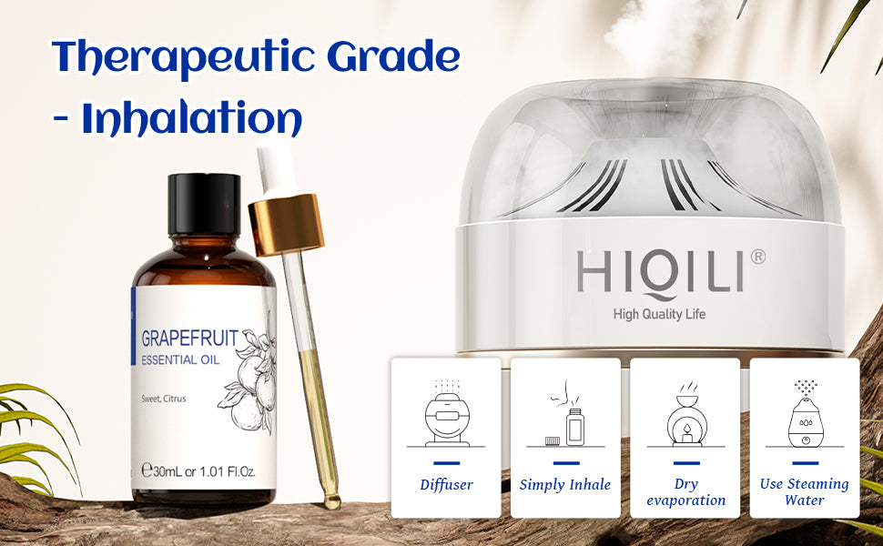 Hiqili Essential Grapefruit Oil 10ml (0.33 fl oz) – 100% Pure Aromatherapy Essential Oil