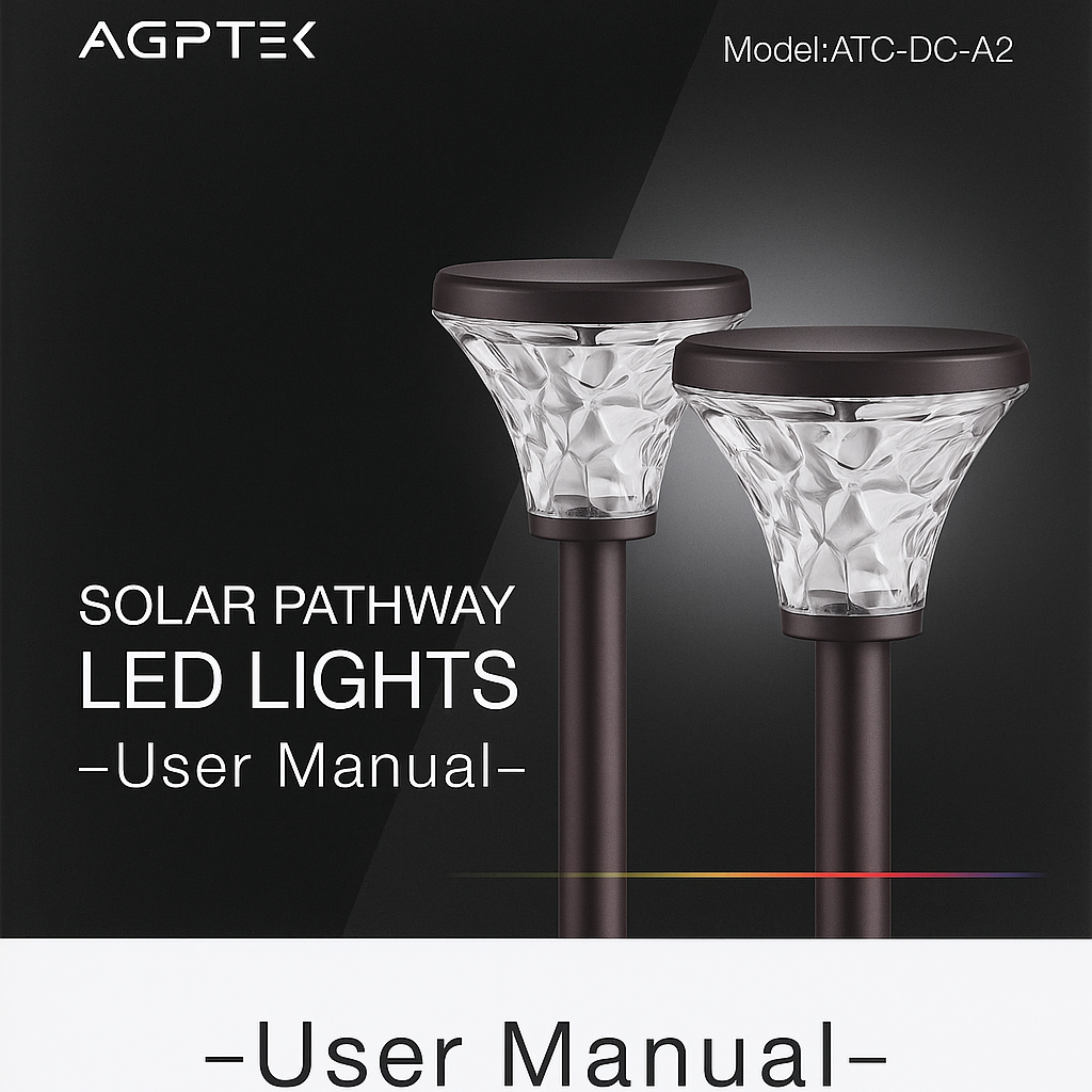 AGPTEK Solar Pathway LED Lights Model: ATC-DC-A2 product image