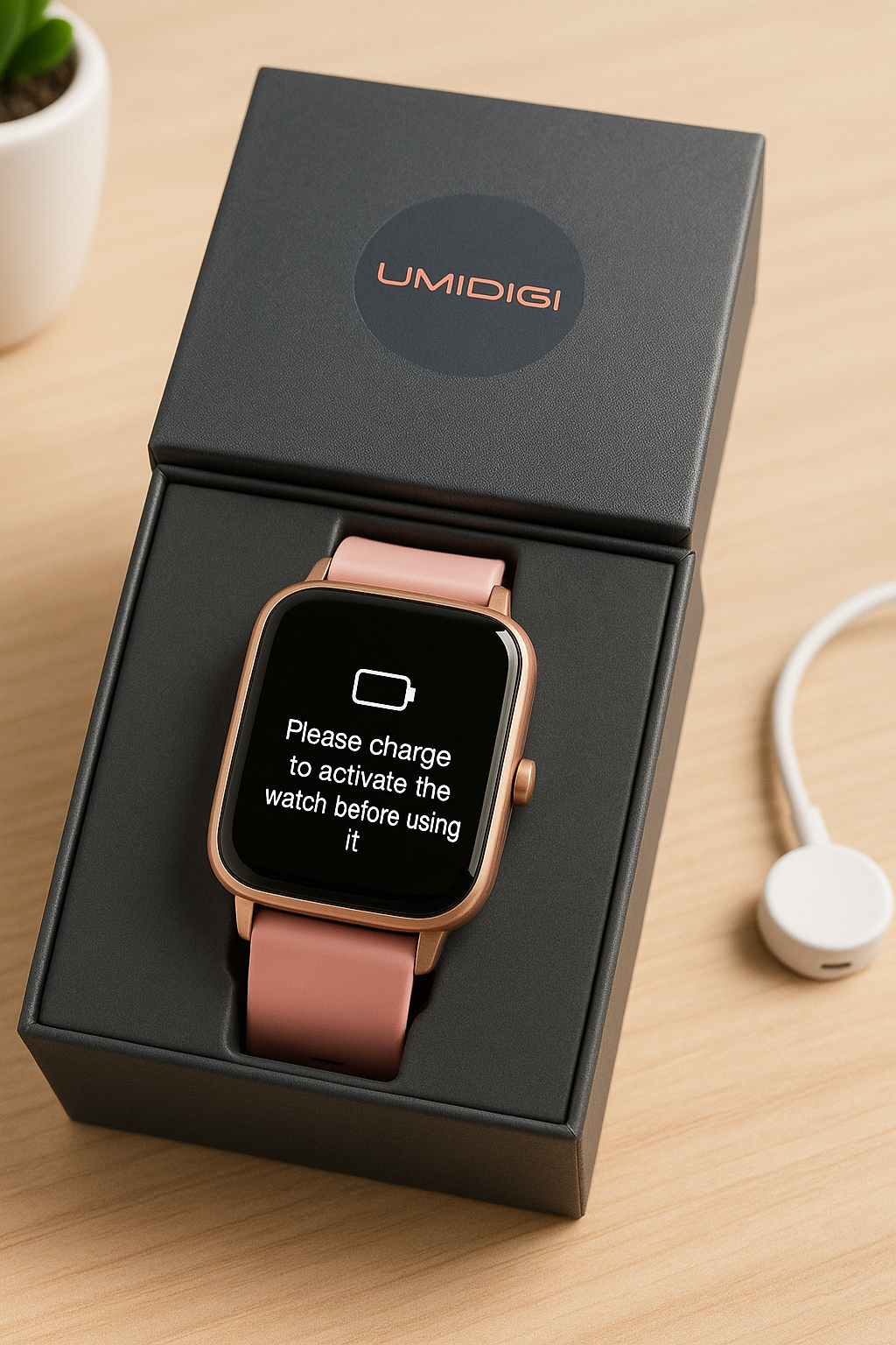 UMIDIGI Rose Gold Smartwatch – Elegant & Feature-Rich Wearable for Health and Fitness