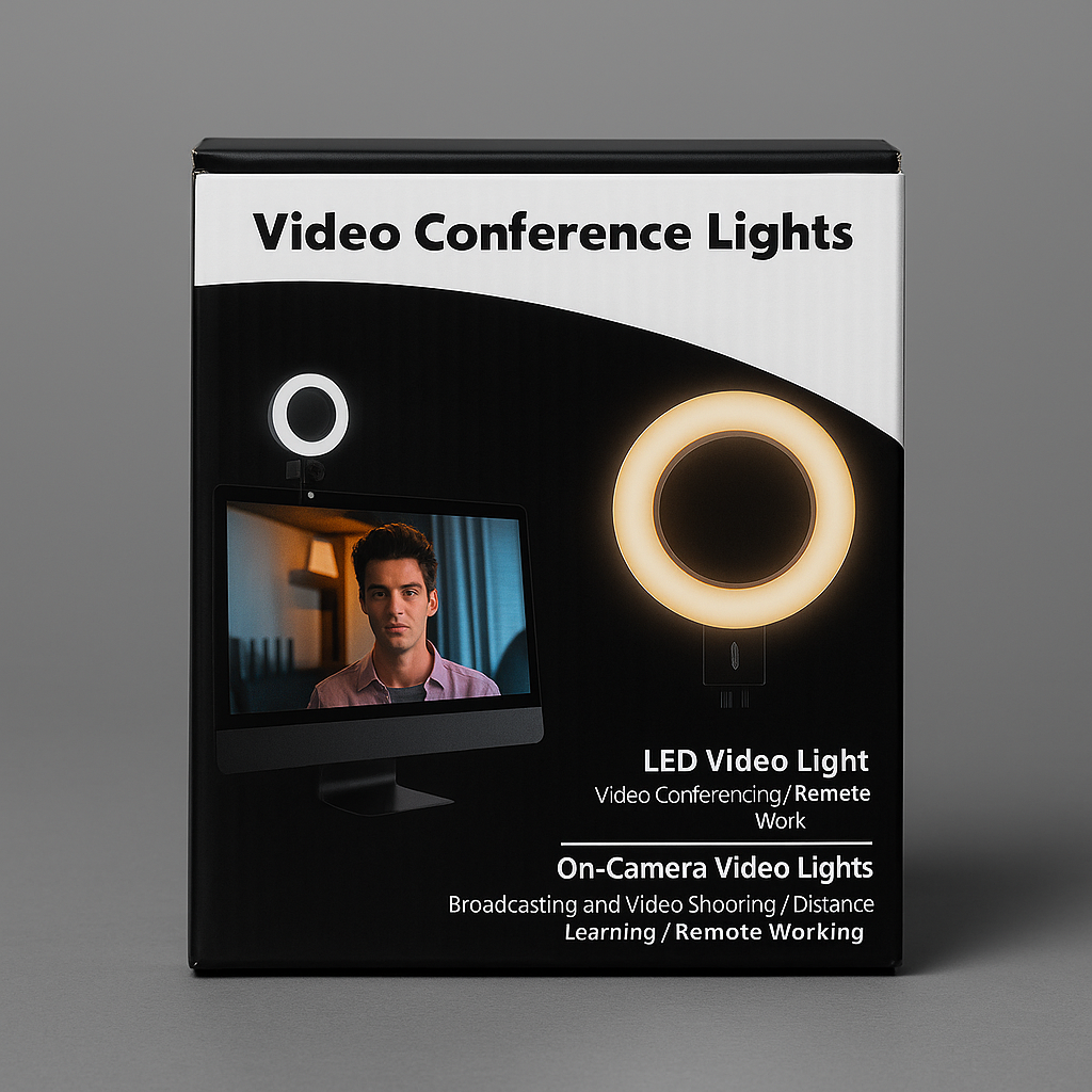 Video Conference LED Video Light – Adjustable Desk Light for Calls & Streaming