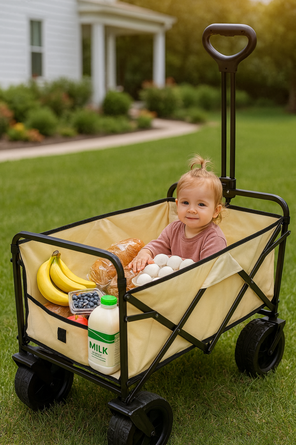 Heavy Duty Folding Utility Wagon Cart Collapsible