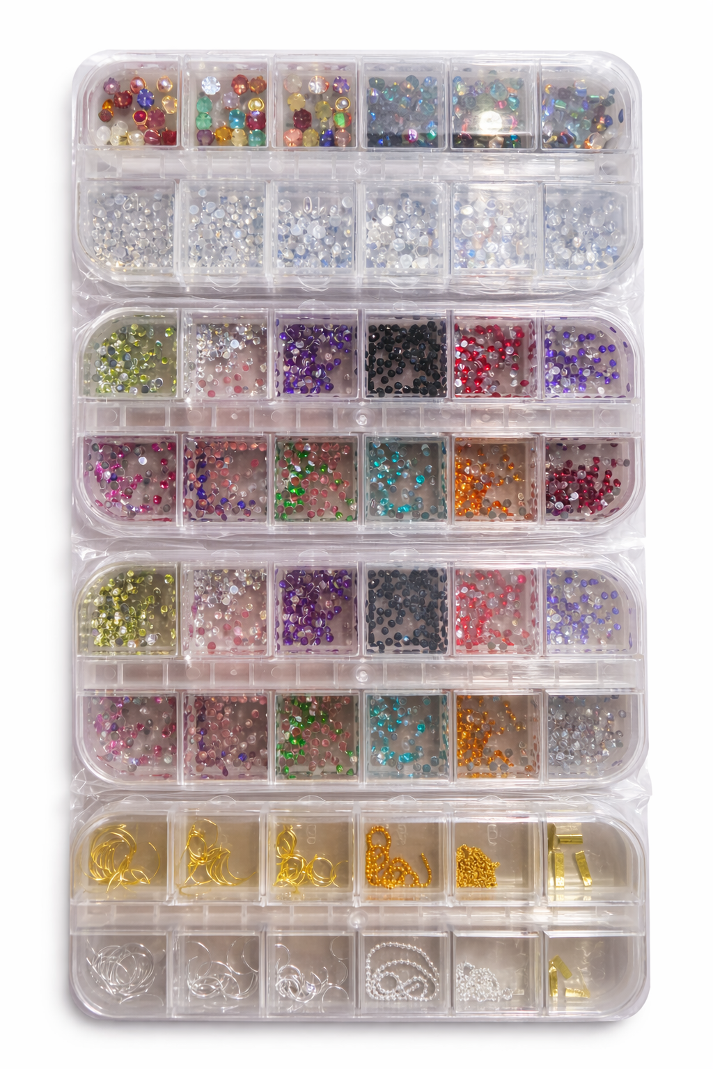 Professional Nail Art Rhinestone Kit (11 Pack with Stone Pen & Brush)