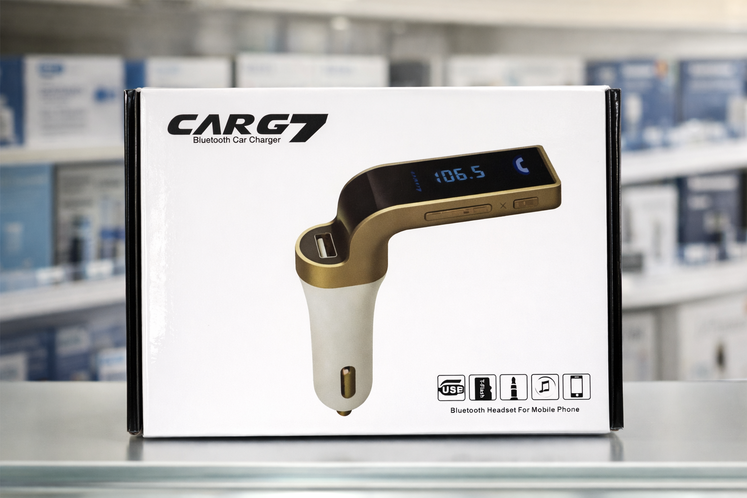 CAR G7 Bluetooth FM Transmitter with Hands-Free Calling & Dual USB Charging