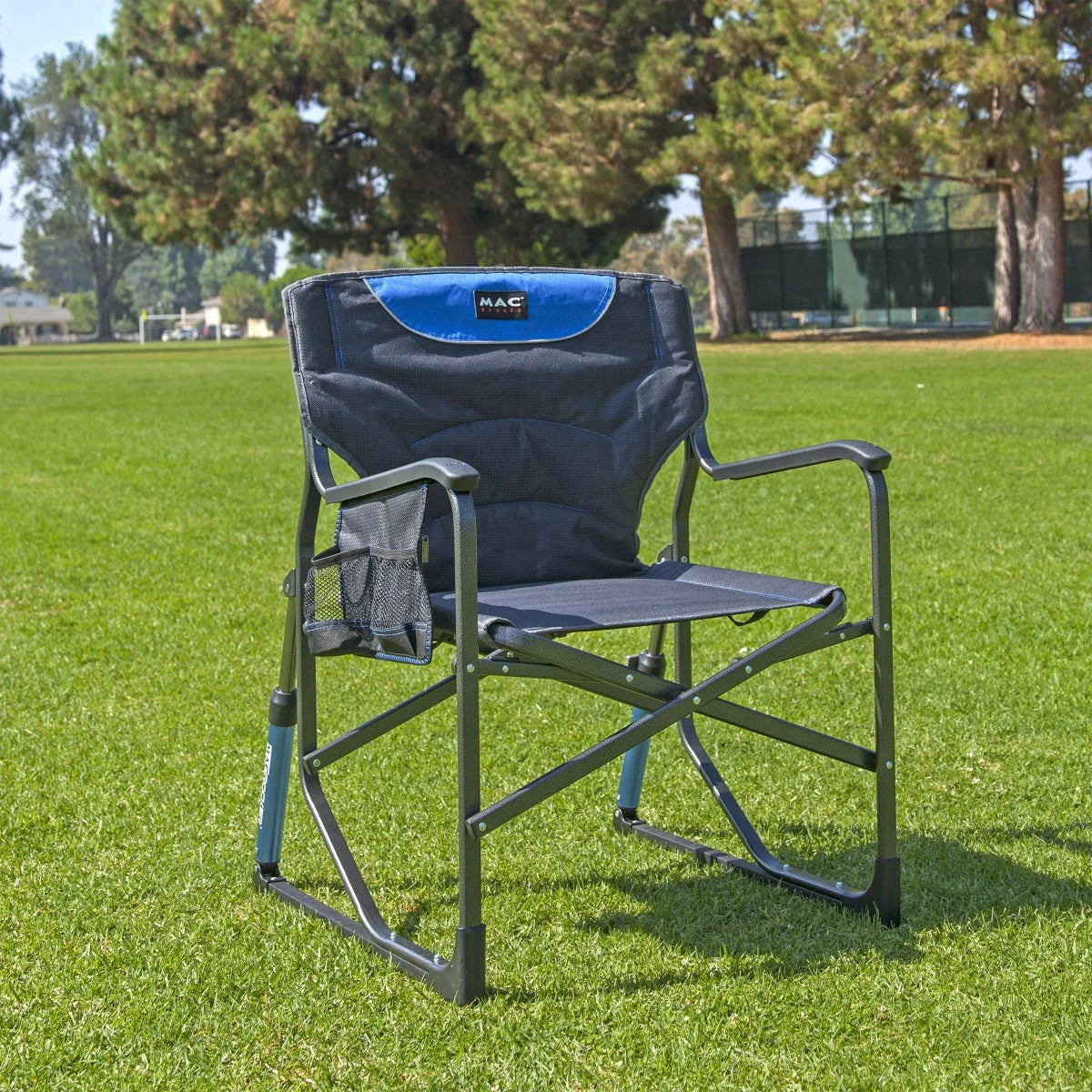 MAC Club Sports Outdoor Rocking Chair – Portable Rocker with Cup Holder