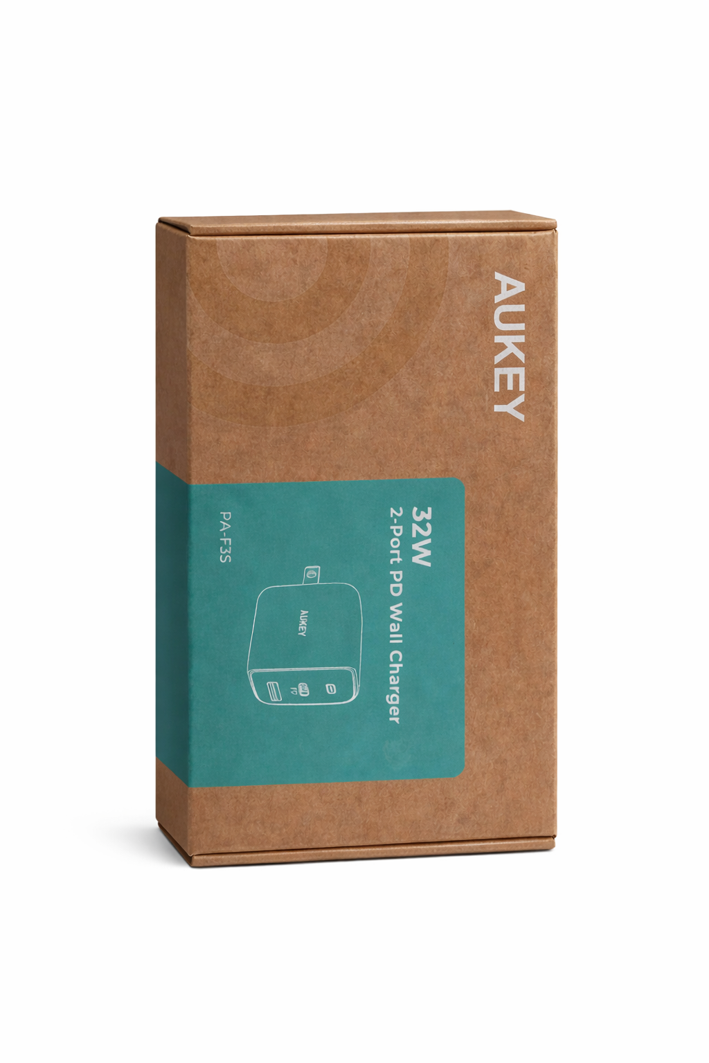 AUKEY 32W Dual-Port PD Wall Charger – Fast & Safe USB-C + USB-A Charging