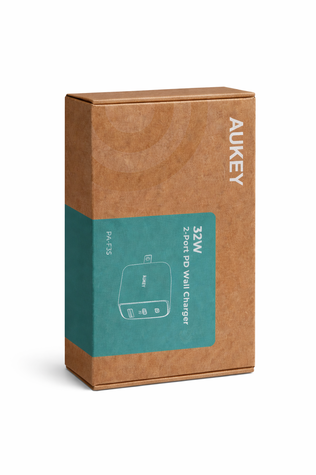 AUKEY 32W Dual-Port PD Wall Charger – Fast & Safe USB-C + USB-A Charging