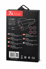 35W 3‑Port USB Car Charger — 7A Output with Quick Charge 3.0