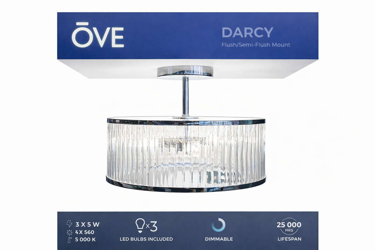 OVE Decors Darcy Flush/Semi-Flush Mount Light